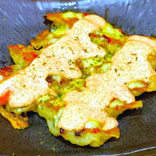 ☆明太子蛋黄酱奶酪烤饺子