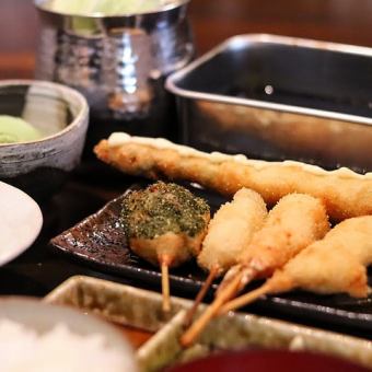 ★17：00～ご予約の方★【ASAHIコース】気軽に飲める　串5本セット