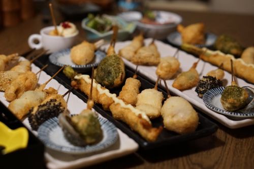 お昼のsakura 定番串揚げ10本