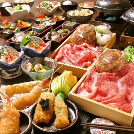 【予約】昼のすき鍋コース★季節の串揚げ