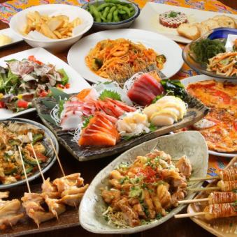 [Welcome and farewell party course] 3 pieces of sashimi + 6 dishes + final meal + 2.5 hours all-you-can-drink☆ 4500 yen (tax included) Pokkiri course