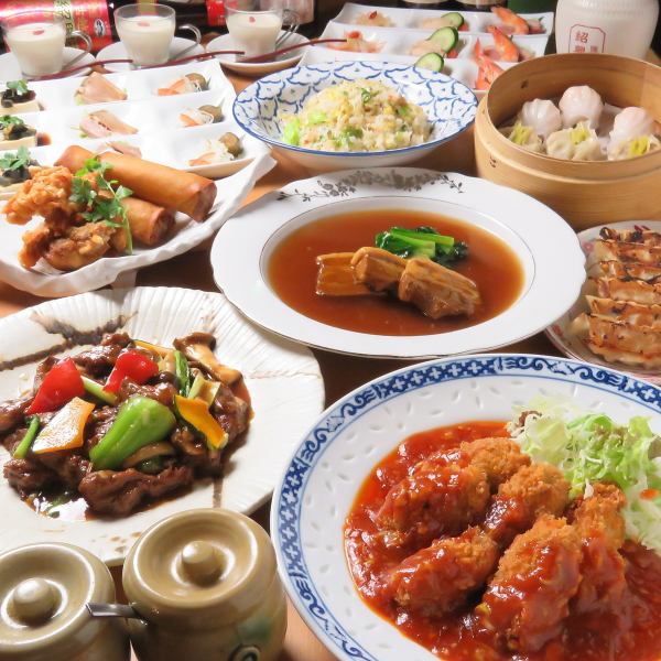 ≪各種宴会におすすめ≫腕利きの料理人が作る中華は、飲み放題付コースでご用意