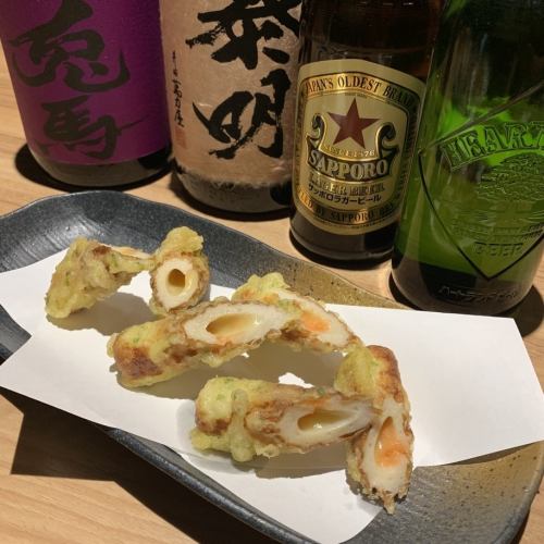 Mentaiko cheese chikuwa tempura