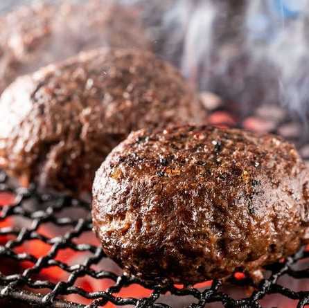 むなかた牛の炭焼きハンバーグ定食