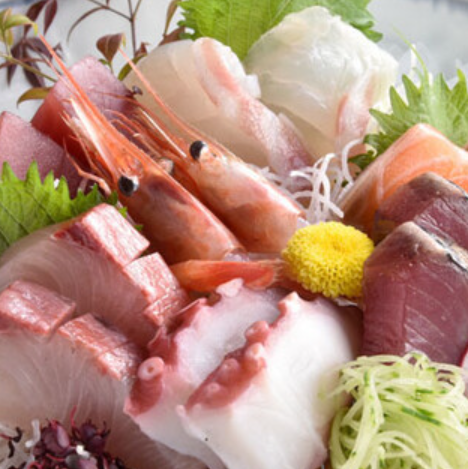 【忘年会】真鯛の姿造りと絶品!!マグロのレアカツコース　6000円/120分飲み放題付/9品