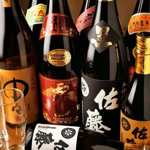 We also have a wide selection of shochu, including barley and potatoes!