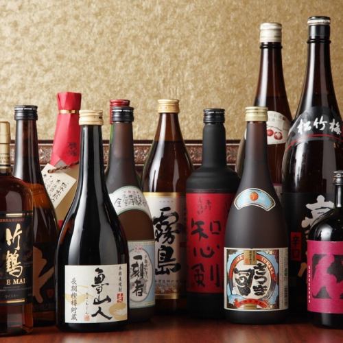 An extensive selection of shochu and wine!