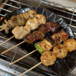 【魁】串焼き5種盛り