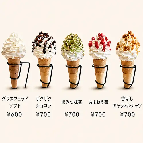 グラスフェッドソフトクリーム