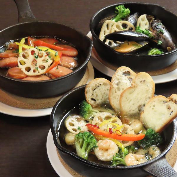 季節の味覚が味わえる【アヒージョ】
