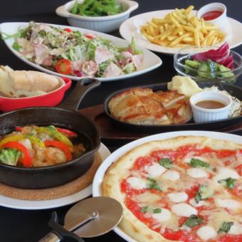 盡情享受蒜味蒜泥披薩和 PIZZA！