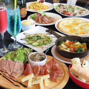 【甜蜜】Choy 的女生聚会♪ 7道菜、10道菜+3小时畅饮(周五、周六及节假日前2.5小时),3000日元(含税)