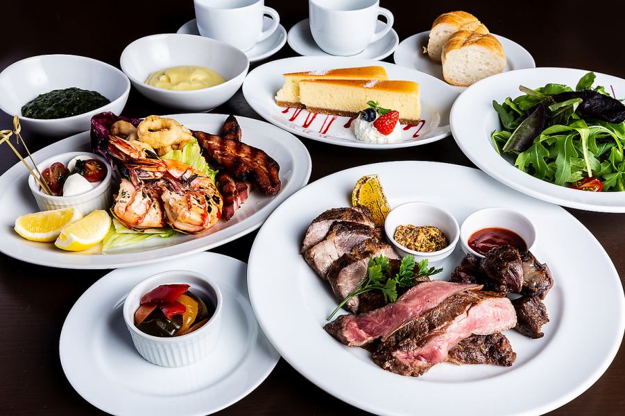 Our recommended course: 12 dishes including Kyoto steak, aged diced steak, and 1 drink included.