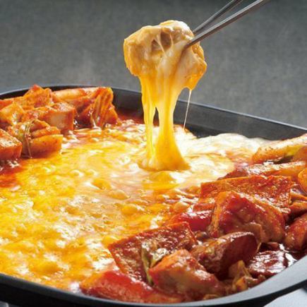 【Eコース チーズタッカルビなど全4種食べ放題】毎日3時間飲み放題全9品4,600→3,600円♪