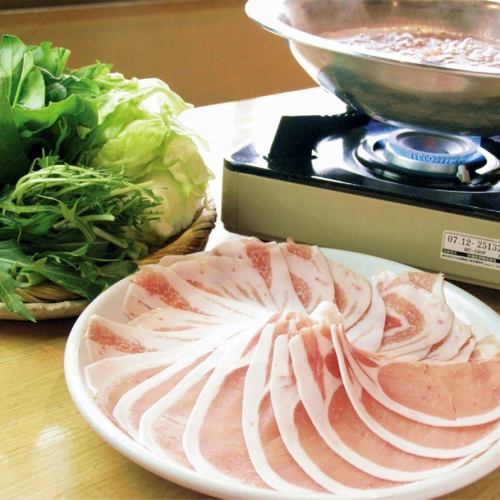 【なつの人気鍋】国産豚のそばしゃぶ鍋　