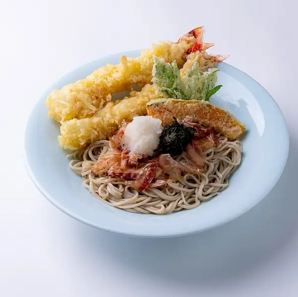 海老天磯おろしのお蕎麦