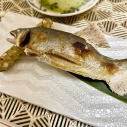 [A taste only available in autumn!] Fragrant salt-grilled sweetfish with roe