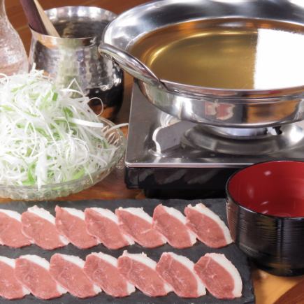 当店人気NO.1!!2時間飲み放題付き「鴨しゃぶ鍋コース」前菜5品6000円