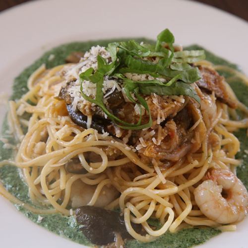 [Weekly special] Ratatouille and shrimp spaghetti