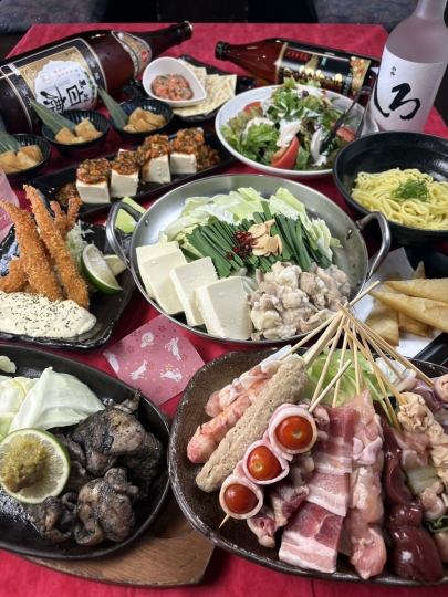 【밀어】송년회 플랜【120분 음방 첨부】도 냄비, 젓갈 연어, 새우 튀김 등 전 10품 4000엔 부가세 포함