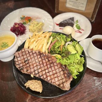 【ランチタイム限定◆3,980円コース】90分飲み放題付き~短角牛のサーロインステーキをお得に~