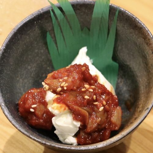 チャンジャクリームチーズ