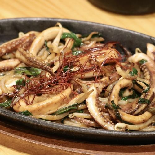 イカの肝醤油炒め