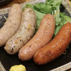 大きな4種のソーセージ
