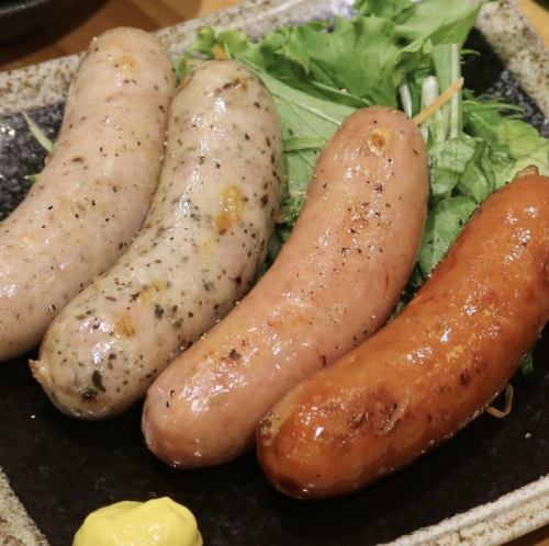 大きな4種のソーセージ