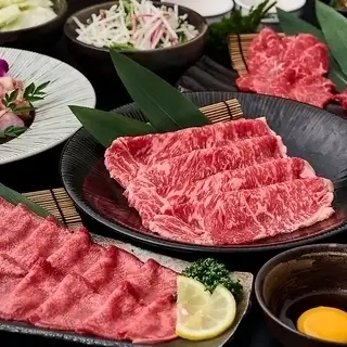 スギモト焼肉コース　名物の焼きすきに加え王道メニューを堪能！6000円120分飲放あり