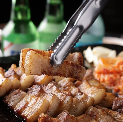 【国産豚肉を使用】生サムギョプサル　1人前