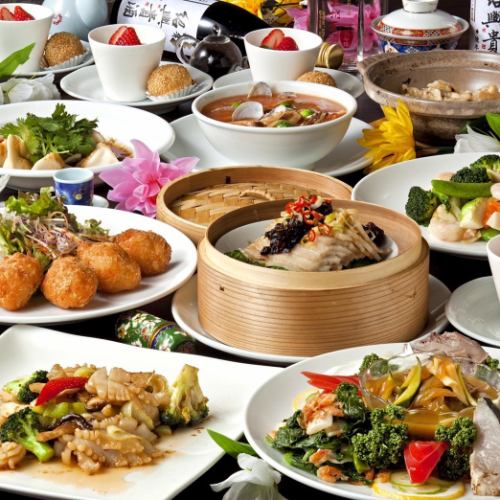 豊富なコース料理