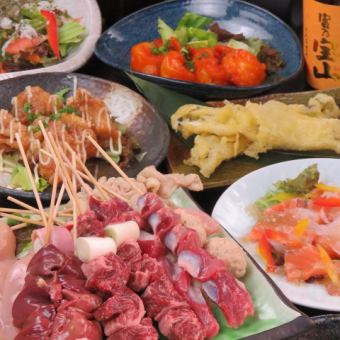 [Sandaime Sumikura limited course] 7 dishes including our signature skewers and fried liver and chives! 2 hours all-you-can-drink included 5,500 yen → 4,500 yen (tax included)