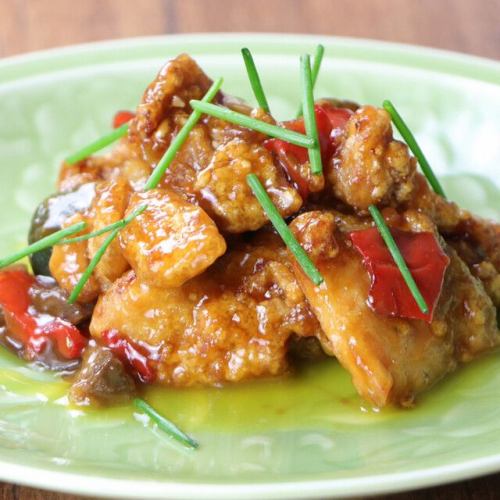 酢鶏黒酢仕立て ~パッションフルーツの香り~