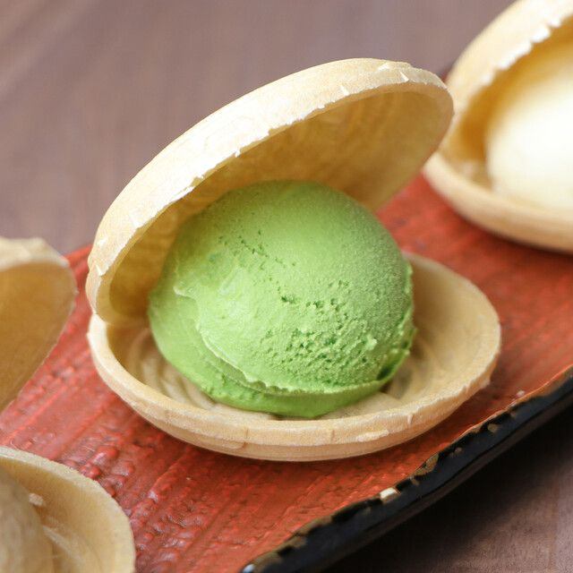 濃い抹茶アイス最中