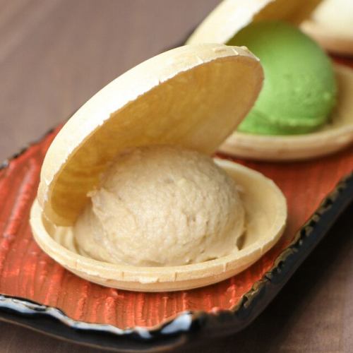 ほうじ茶アイス最中