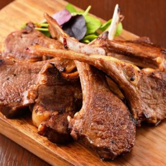 Grilled lamb meat