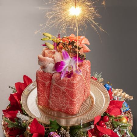 クリスマスにもおすすめ☆「肉ケーキ」豪華花火付き(※肉ケーキ単品)