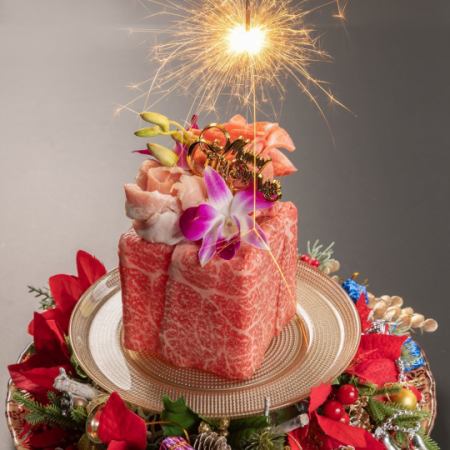 X'masにもおすすめ☆「肉ケーキ」豪華花火付き(※肉ケーキ単品)