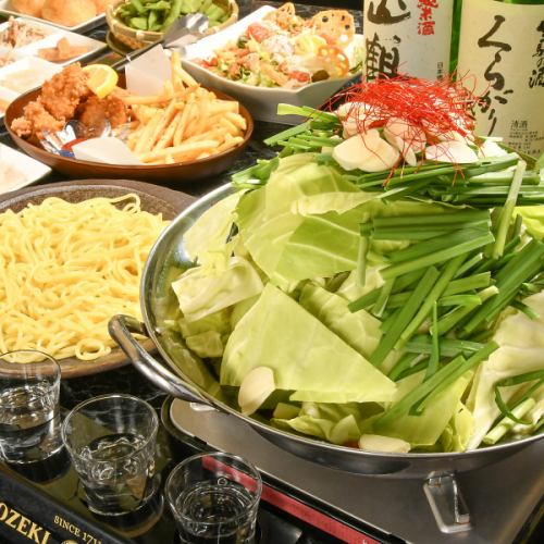 If you can't decide, this is it!Musashi Course Course where you can enjoy 7 dishes of "Motsunabe" ◇2,500 yen + 1,500 yen includes 2 hours of all-you-can-drink