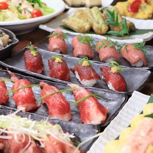 Limited quantity [Meat sushi <Matsu> course] 8 dishes in total, 2 hours all-you-can-drink 4,500 yen