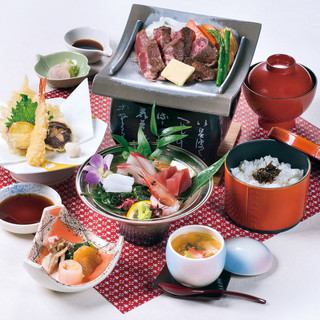 Satoyama Steak Gozen [8 items in total] 3000 yen (tax included)