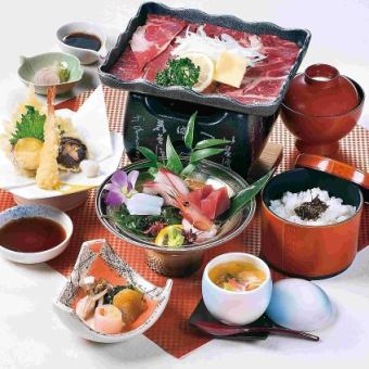 Satoyama Lemon Steak Set Meal (8 dishes total) 3,000 yen (tax included)