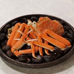 Steamed Hokkaido crab in sake
