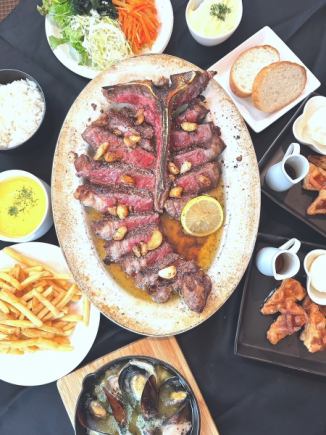 [Reservation required] T-bone steak set for two