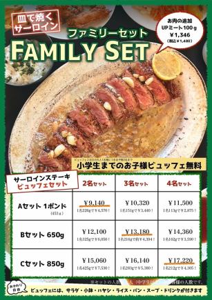 サーロインステーキ ファミリーセット★4名セット11500円(税込)