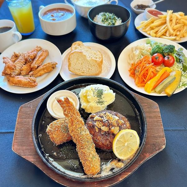 《国産牛》手仕込み国産牛ふわふわハンバーグ 170ｇ&洋食セット