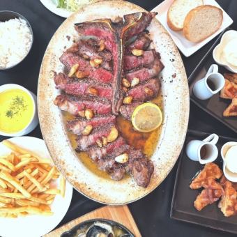 [Reservation required] T-bone steak set for two