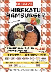 手仕込み国産牛ふわふわハンバーグ&たっぷり豚ヒレカツ2個！！