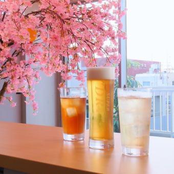 夜桜　花見貸切プラン 5000円（税込）＋1000円（税込）でレモンサワー飲み放題も！